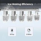 Effortless Ice Maker | Portable Countertop Ice Machine with Self-Cleaning Feature | Ideal for Home and Outdoor Use